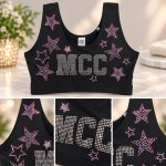 MCC Top Crop Sport Sterne - einseitg bedruckt